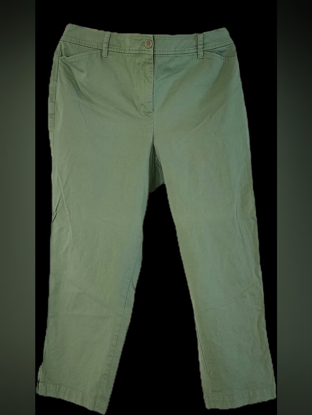 Women's Green Perfect Crop PANT